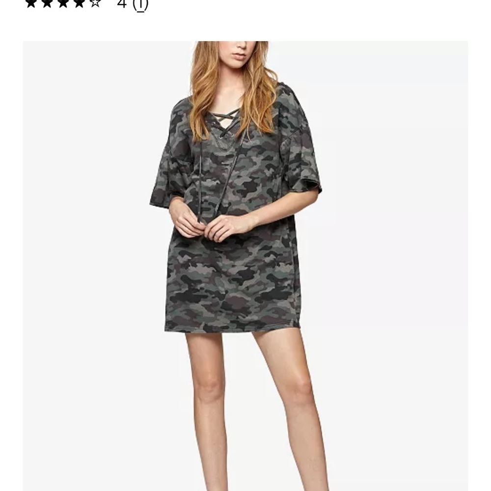 Sanctuary COTTON CAMO PRINT SWEATSHIRT DRESS - SIZE M